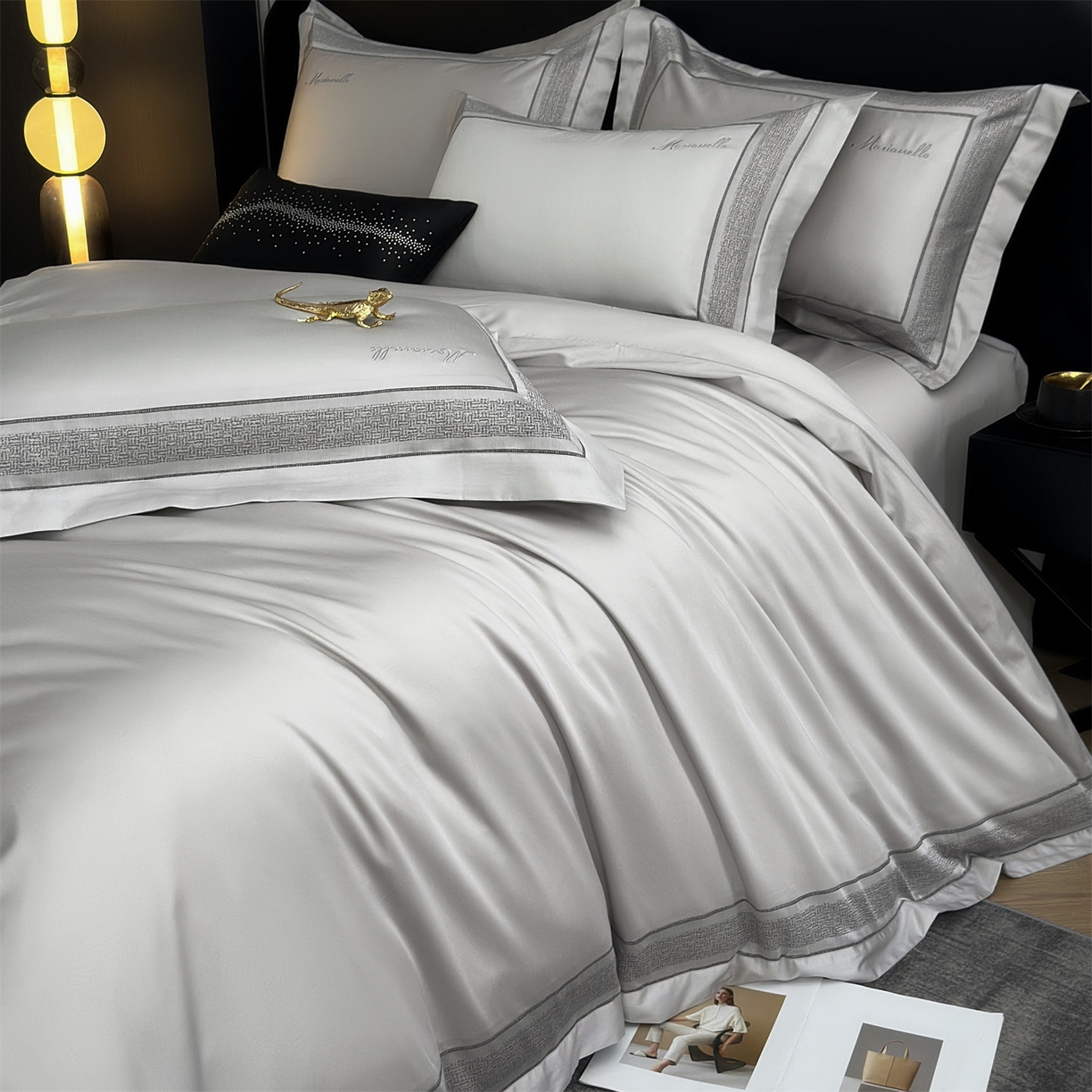 91家纺网 家纺一手货源 找家纺 （总）朵希曼 2026新款天丝棉绣花工艺款四件套-臻雅（券后不低于349元 ）