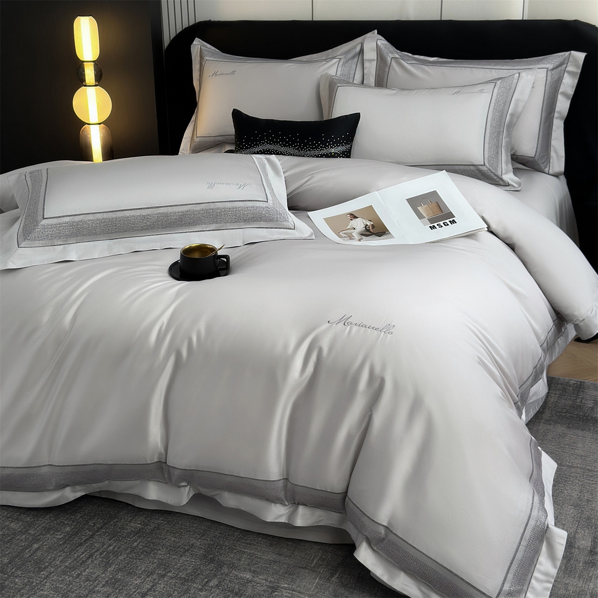 91家纺网 家纺一手货源 找家纺 （总）朵希曼 2026新款天丝棉绣花工艺款四件套-臻雅（券后不低于349元 ）