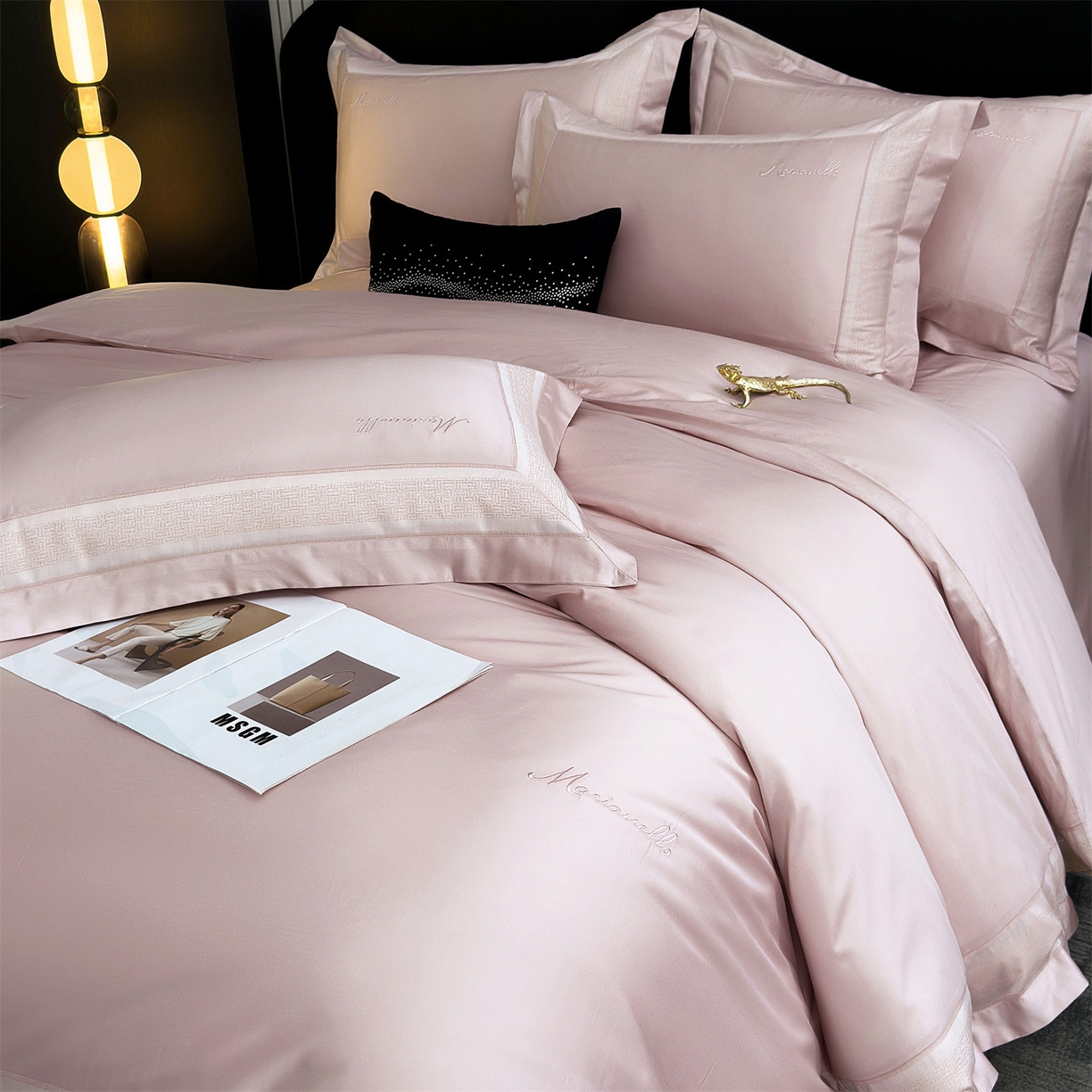 91家纺网 家纺一手货源 找家纺 （总）朵希曼 2026新款天丝棉绣花工艺款四件套-臻雅（券后不低于349元 ）