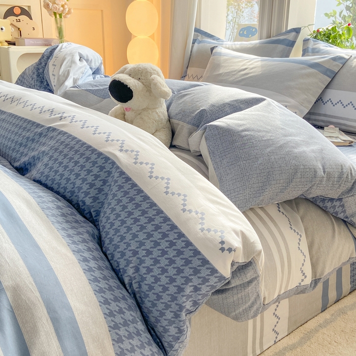 朵安家纺 2026春夏新款12868全棉纯棉斜纹印花四件套 帕洛迪