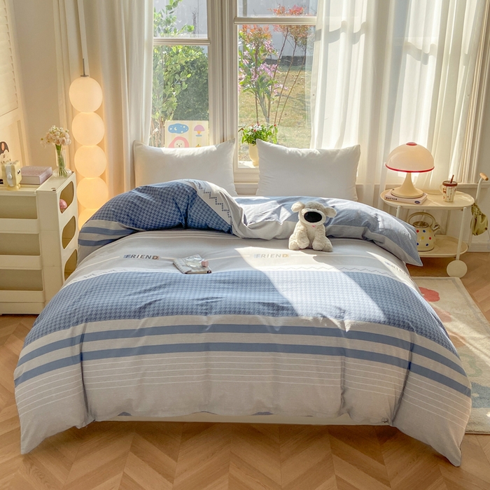 91家纺网 家纺一手货源 找家纺 朵安家纺 2026春夏新款12868全棉纯棉斜纹印花四件套 帕洛迪