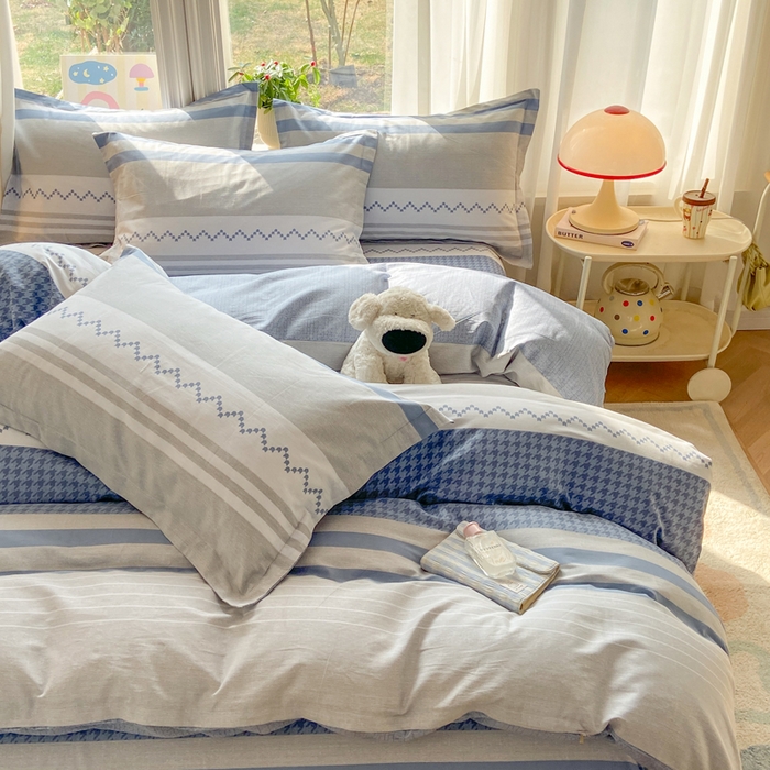 91家纺网 家纺一手货源 找家纺 朵安家纺 2026春夏新款12868全棉纯棉斜纹印花四件套 帕洛迪