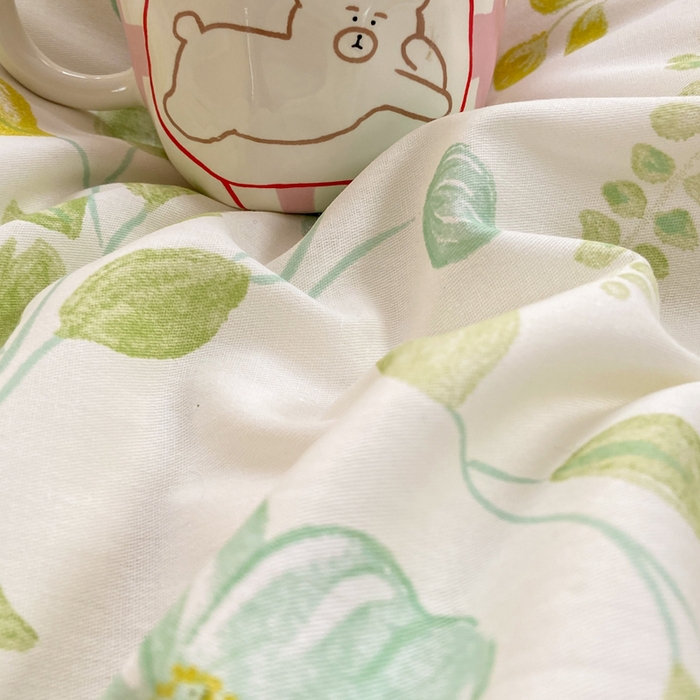 91家纺网 家纺一手货源 找家纺 朵安家纺 2026春夏新款12868全棉纯棉斜纹印花四件套 清香韵