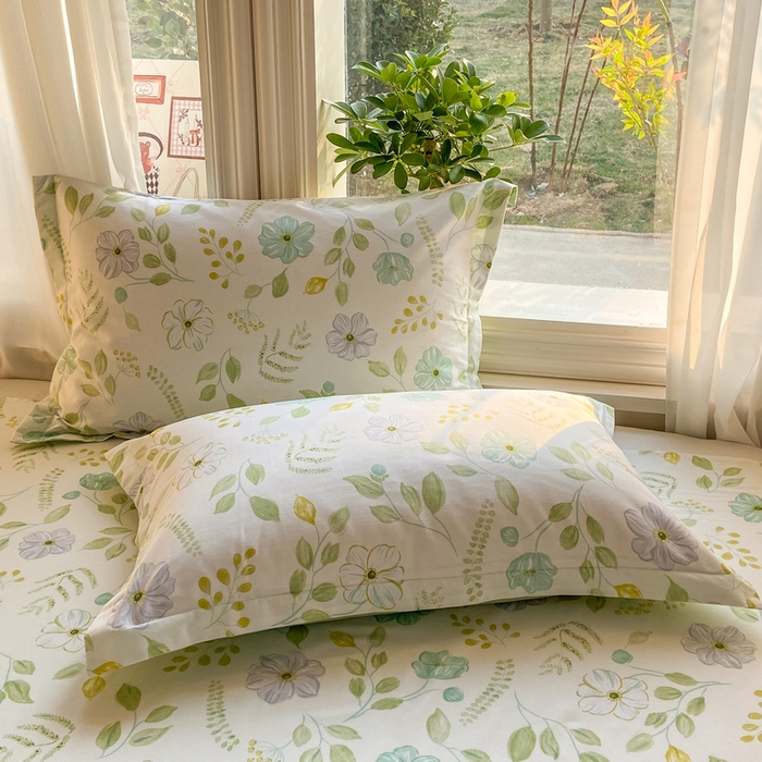 91家纺网 家纺一手货源 找家纺 朵安家纺 2026春夏新款12868全棉纯棉斜纹印花四件套 清香韵