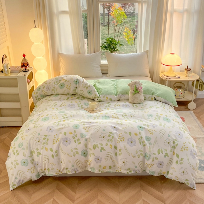 91家纺网 家纺一手货源 找家纺 朵安家纺 2026春夏新款12868全棉纯棉斜纹印花单被套 被套单件 清香韵