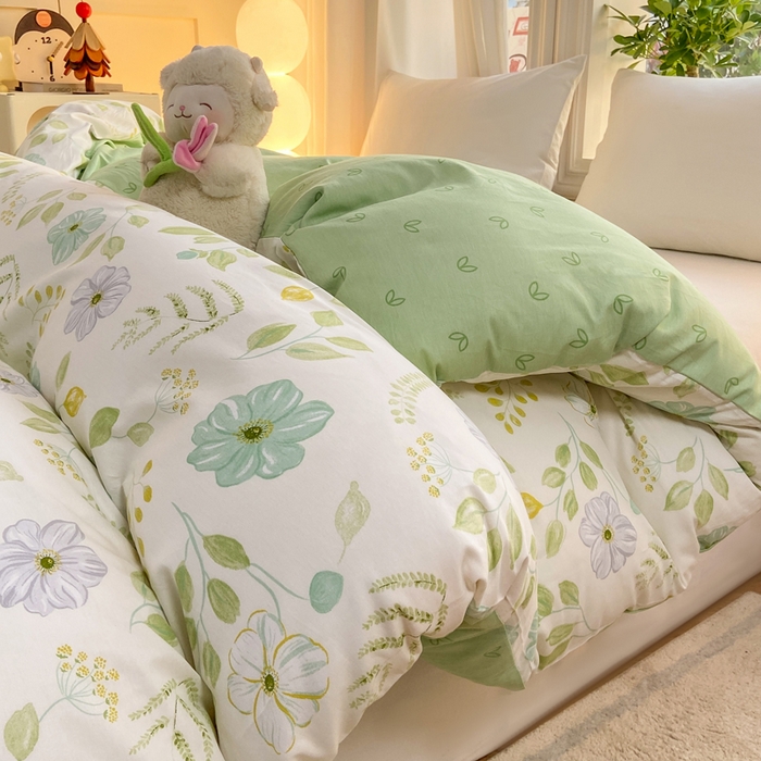 91家纺网 家纺一手货源 找家纺 朵安家纺 2026春夏新款12868全棉纯棉斜纹印花单被套 被套单件 清香韵