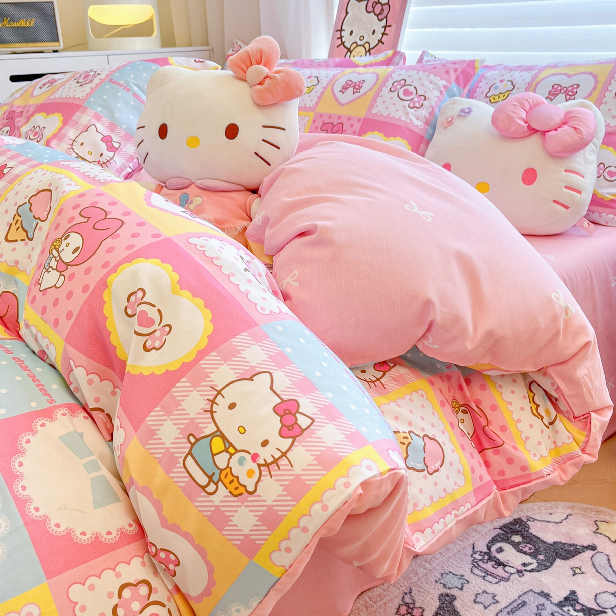 暮思家居 2026新款正版授权三丽鸥全棉纯棉四件套系列-第二批 KT美乐蒂