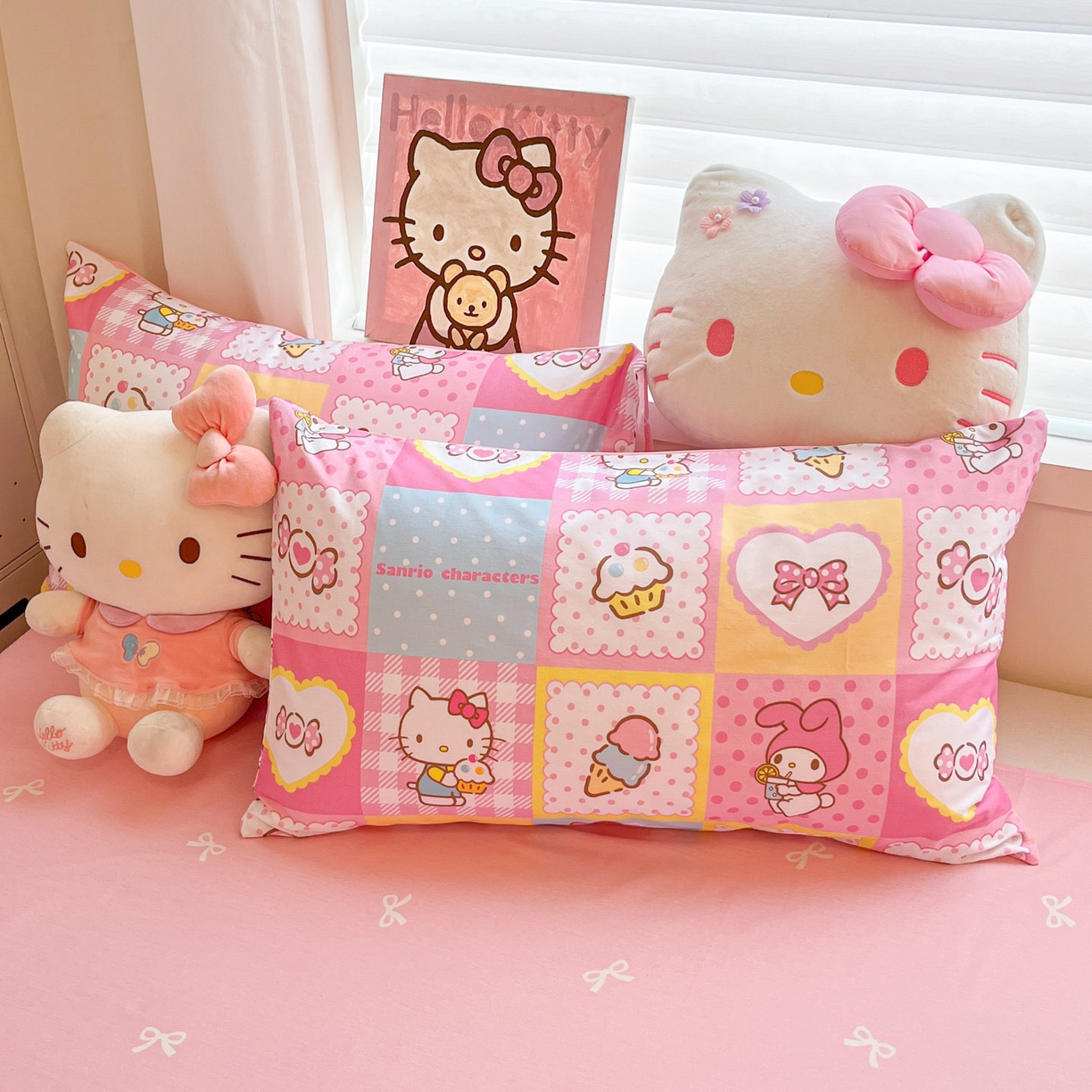 91家纺网 家纺一手货源 找家纺 暮思家居 2026新款正版授权三丽鸥全棉纯棉四件套系列-第二批 KT美乐蒂