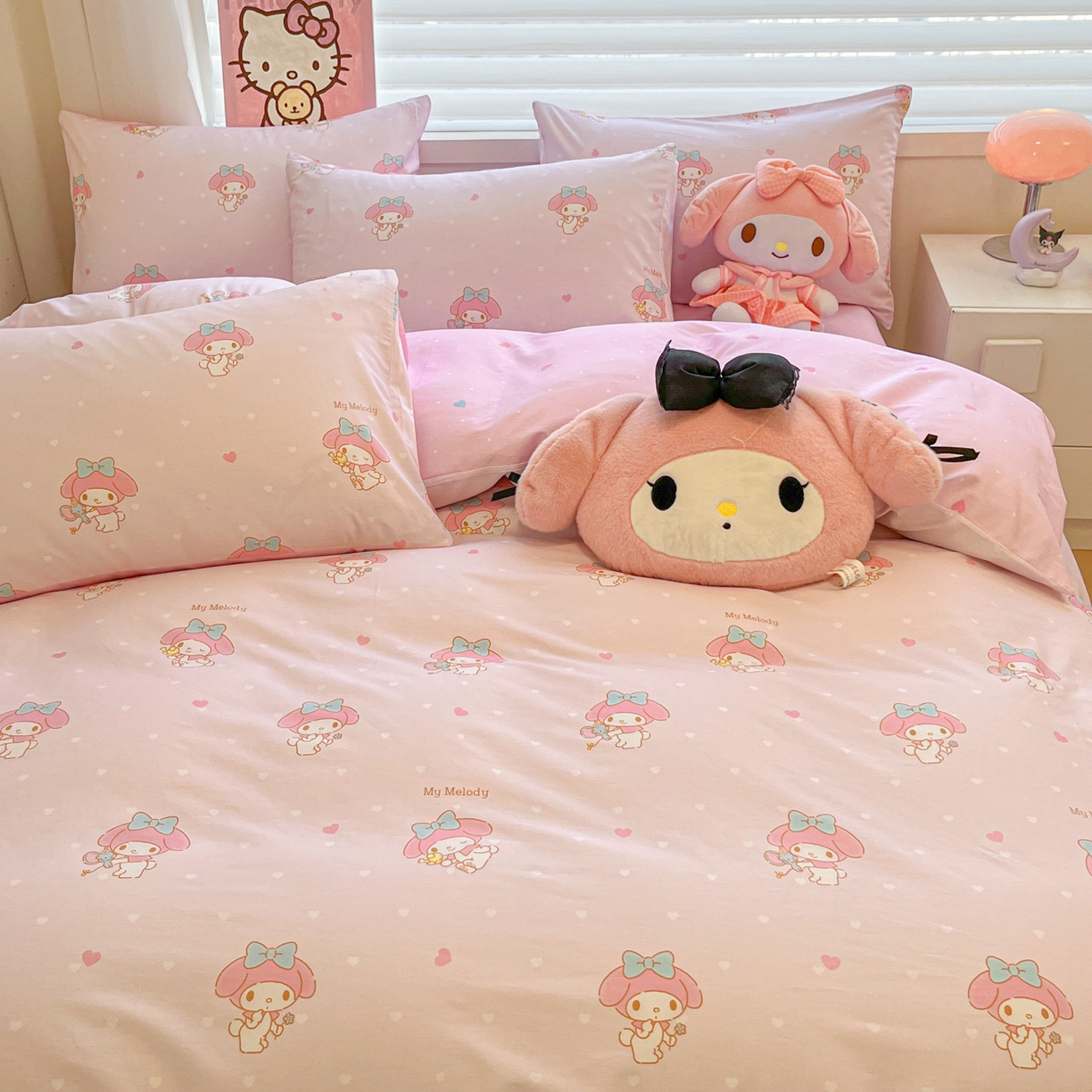 91家纺网 家纺一手货源 找家纺 暮思家居 2026新款正版授权三丽鸥全棉纯棉四件套系列-第二批 点点美乐蒂