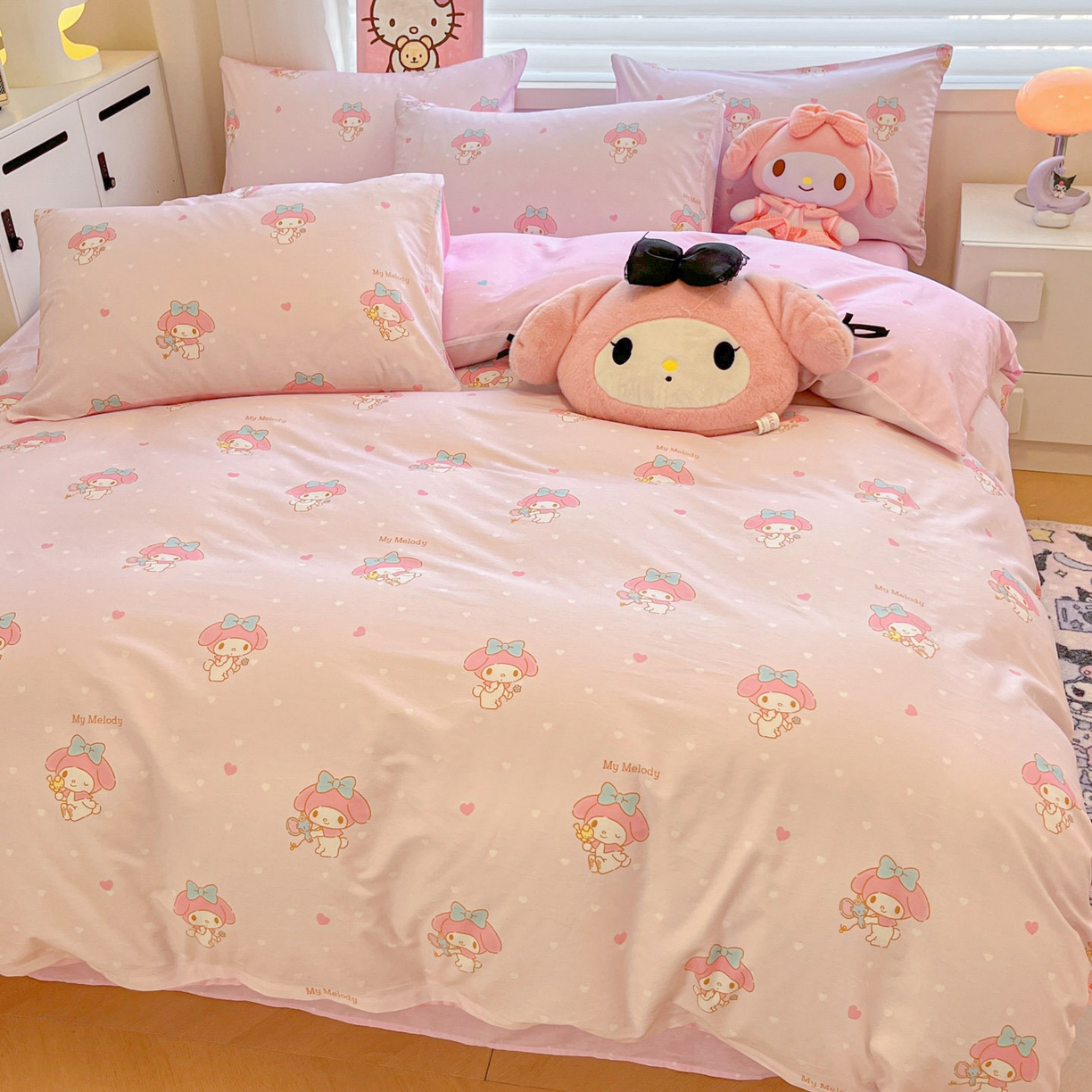 91家纺网 家纺一手货源 找家纺 暮思家居 2026新款正版授权三丽鸥全棉纯棉四件套系列-第二批 点点美乐蒂