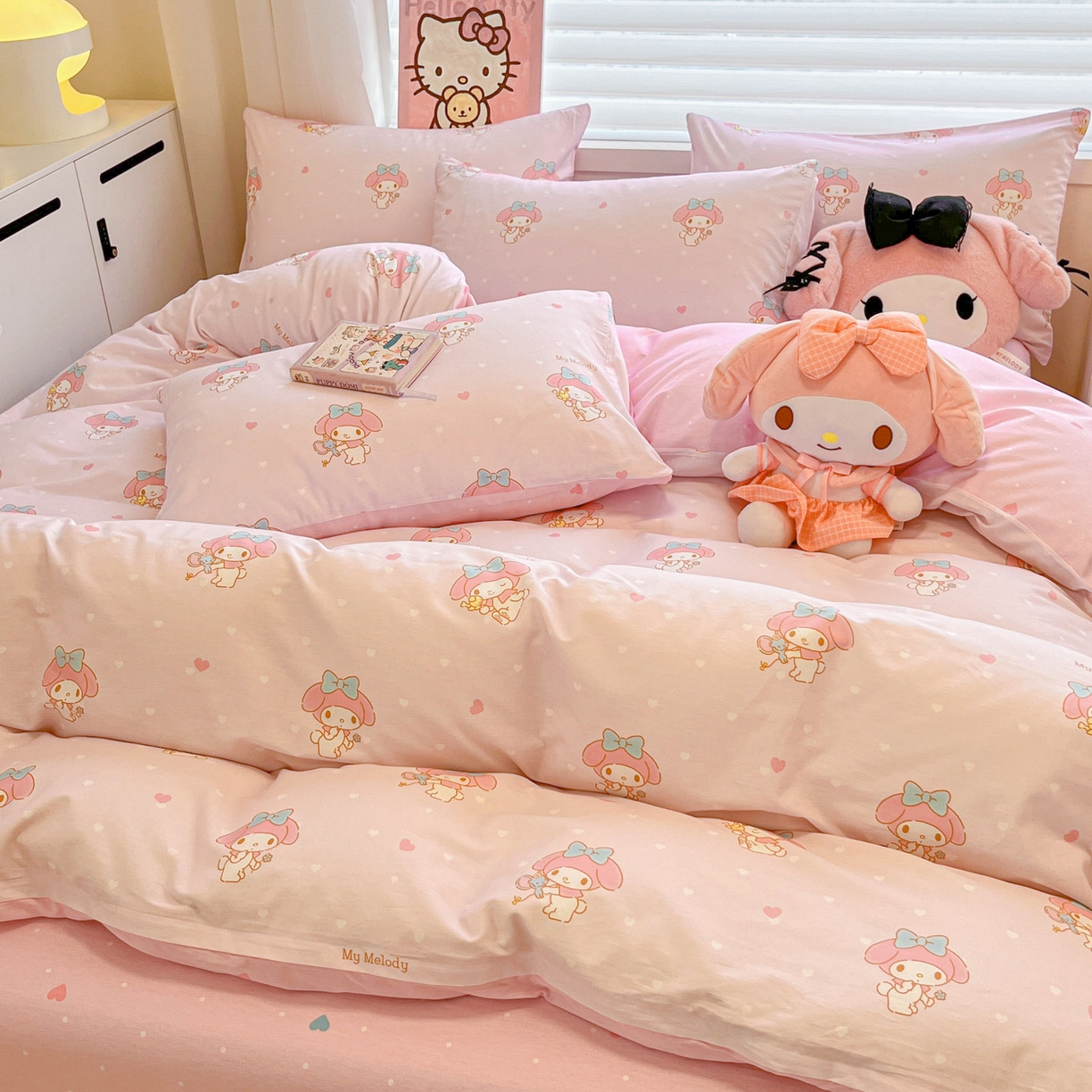 91家纺网 家纺一手货源 找家纺 暮思家居 2026新款正版授权三丽鸥全棉纯棉四件套系列-第二批 点点美乐蒂