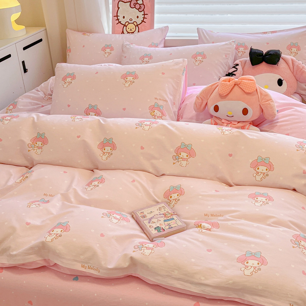 91家纺网 家纺一手货源 找家纺 暮思家居 2026新款正版授权三丽鸥全棉纯棉四件套系列-第二批 点点美乐蒂