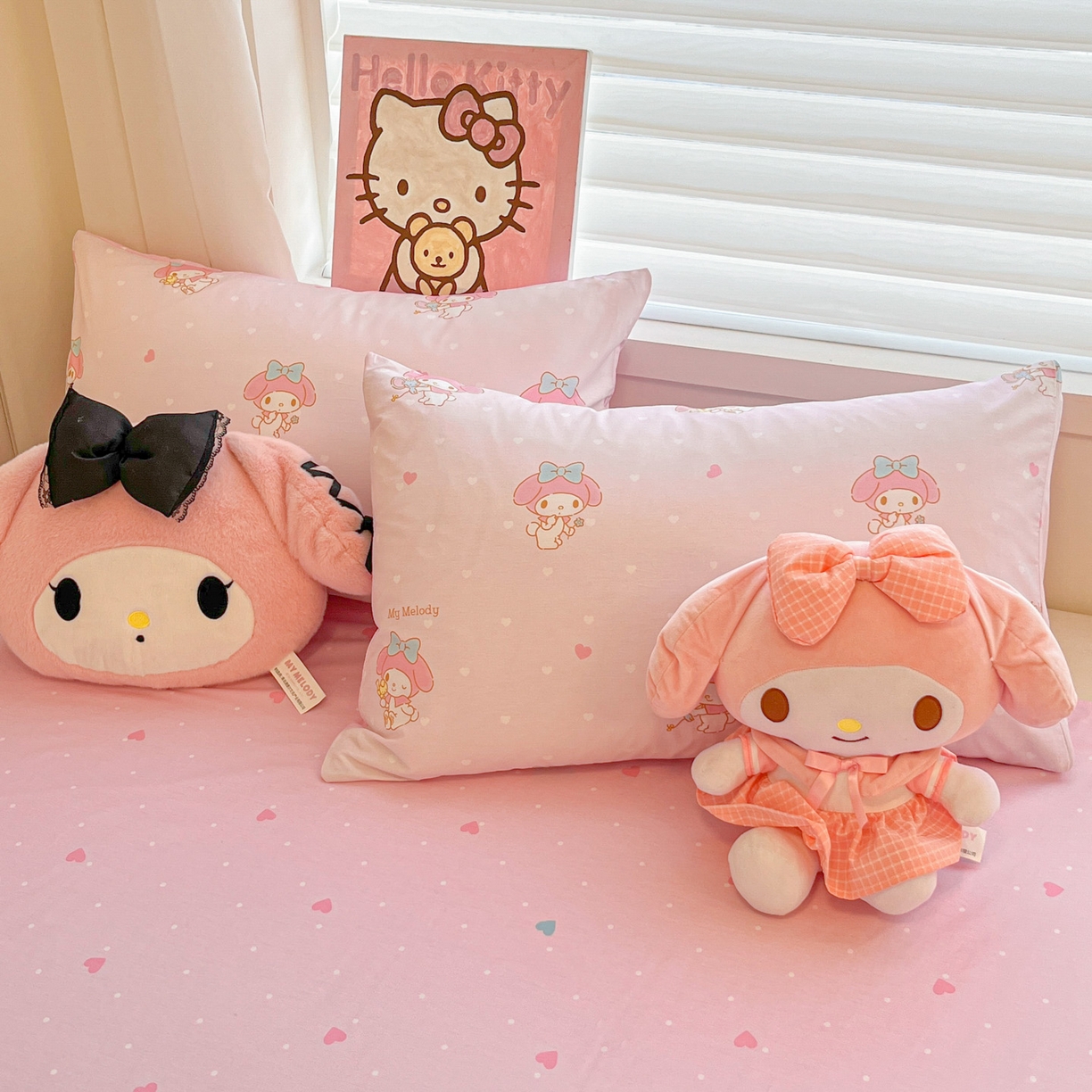 91家纺网 家纺一手货源 找家纺 暮思家居 2026新款正版授权三丽鸥全棉纯棉四件套系列-第二批 点点美乐蒂