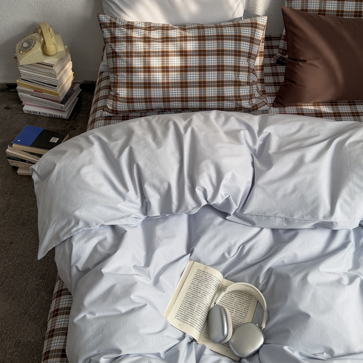 91家纺网 家纺一手货源 找家纺 （总）蜜宿 2026新款全棉纯棉40s水洗棉四件套-蓝海日记