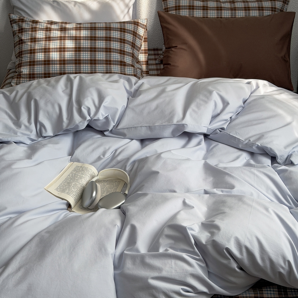 91家纺网 家纺一手货源 找家纺 （总）蜜宿 2026新款全棉纯棉40s水洗棉四件套-蓝海日记