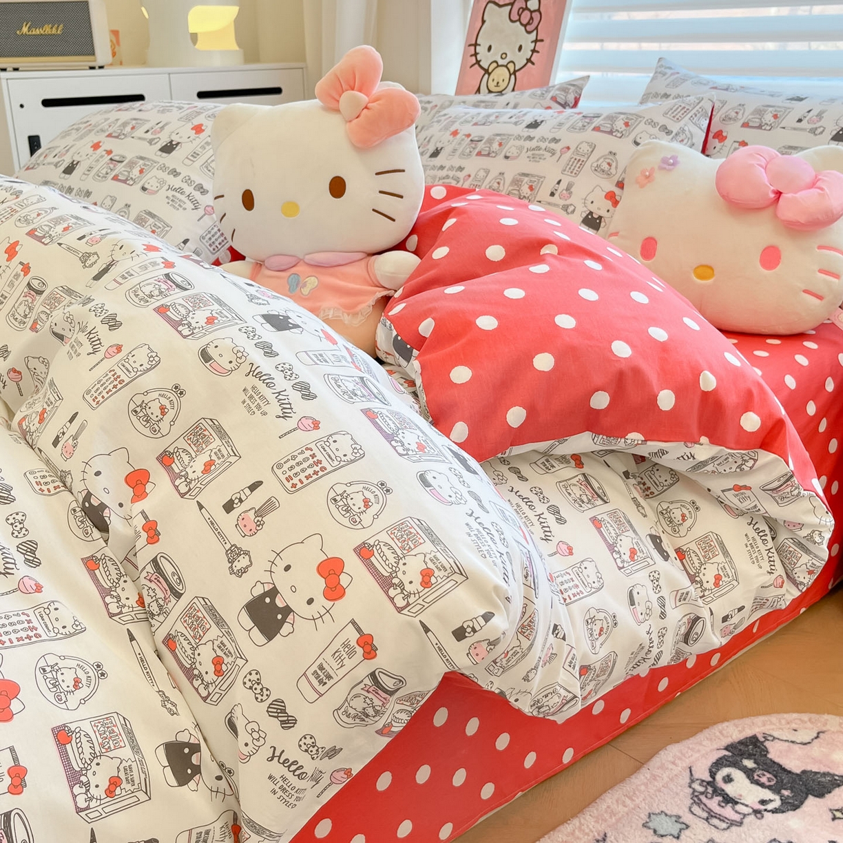 暮思家居 2026新款正版授权三丽鸥全棉纯棉四件套系列-第二批 都市凯蒂