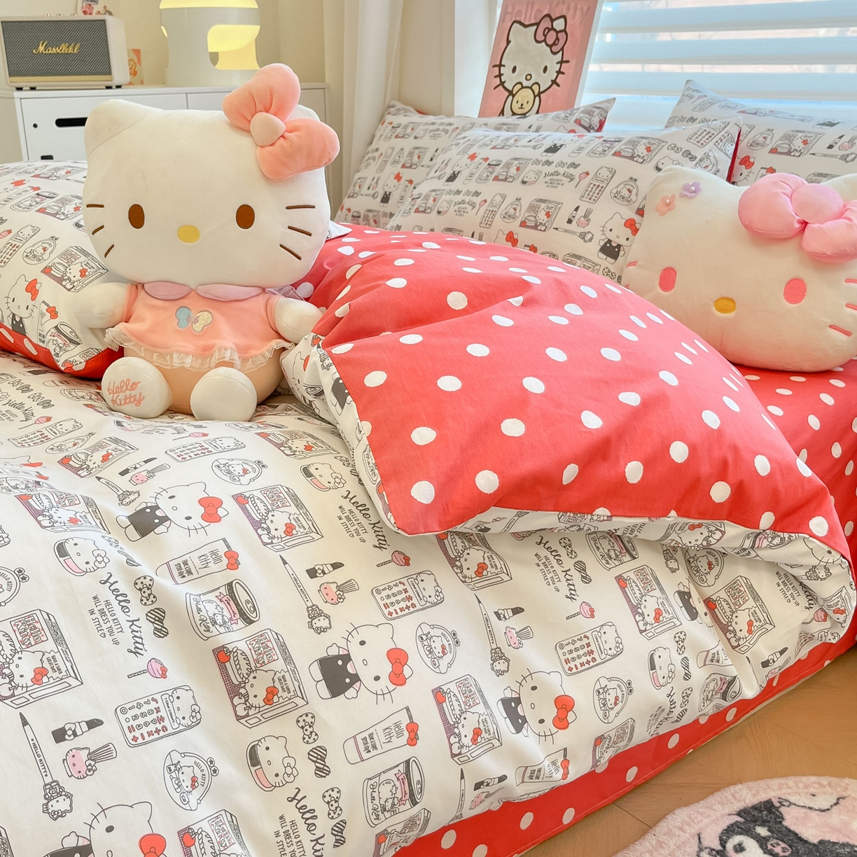 91家纺网 家纺一手货源 找家纺 暮思家居 2026新款正版授权三丽鸥全棉纯棉四件套系列-第二批 都市凯蒂