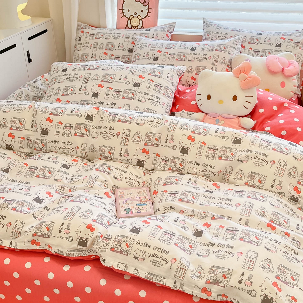 91家纺网 家纺一手货源 找家纺 暮思家居 2026新款正版授权三丽鸥全棉纯棉四件套系列-第二批 都市凯蒂