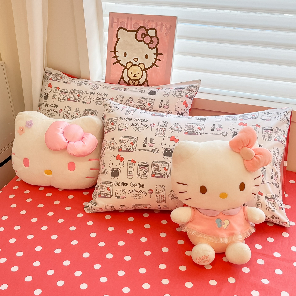 91家纺网 家纺一手货源 找家纺 暮思家居 2026新款正版授权三丽鸥全棉纯棉四件套系列-第二批 都市凯蒂