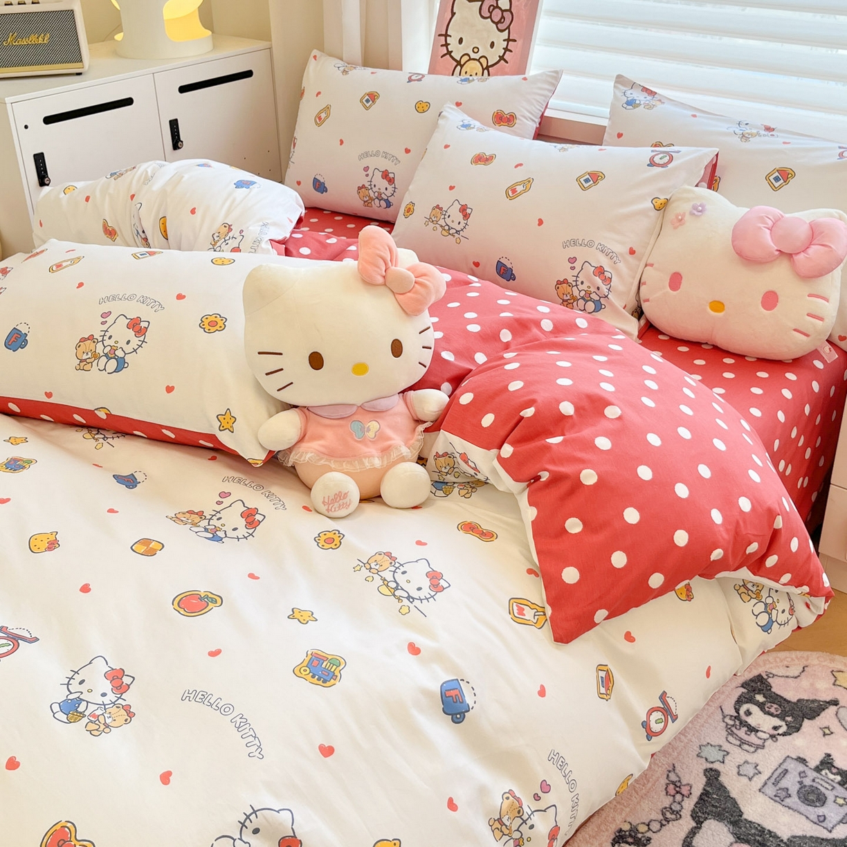 91家纺网 家纺一手货源 找家纺 暮思家居 2026新款正版授权三丽鸥全棉纯棉四件套系列-第二批 果果凯蒂