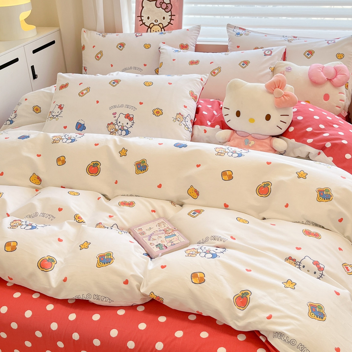 91家纺网 家纺一手货源 找家纺 暮思家居 2026新款正版授权三丽鸥全棉纯棉四件套系列-第二批 果果凯蒂