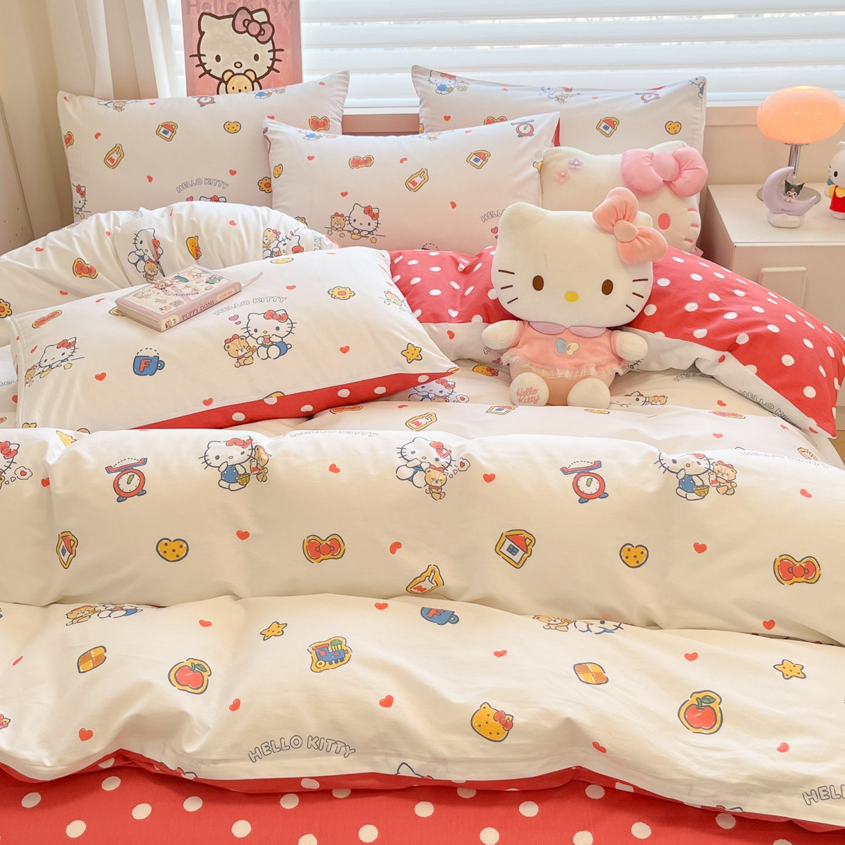 91家纺网 家纺一手货源 找家纺 暮思家居 2026新款正版授权三丽鸥全棉纯棉四件套系列-第二批 果果凯蒂