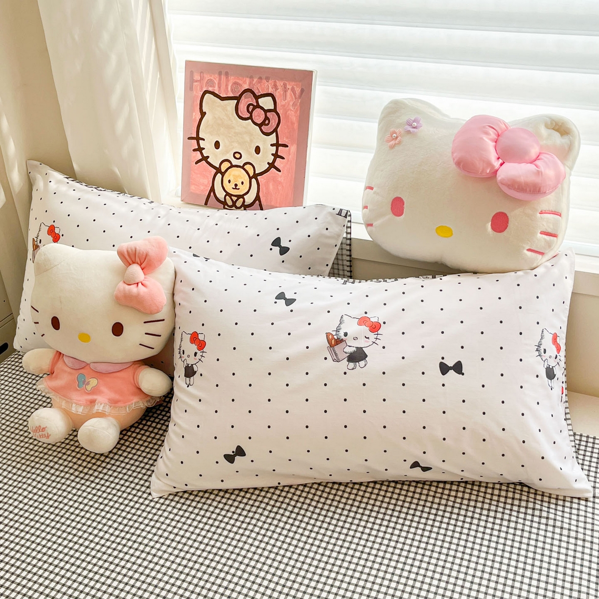 91家纺网 家纺一手货源 找家纺 暮思家居 2026新款正版授权三丽鸥全棉纯棉四件套系列-第二批 黑波波KT