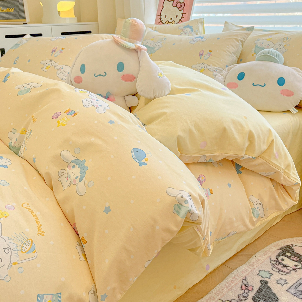 暮思家居 2026新款正版授权三丽鸥全棉纯棉四件套系列-第二批 蝴蝶结大耳狗