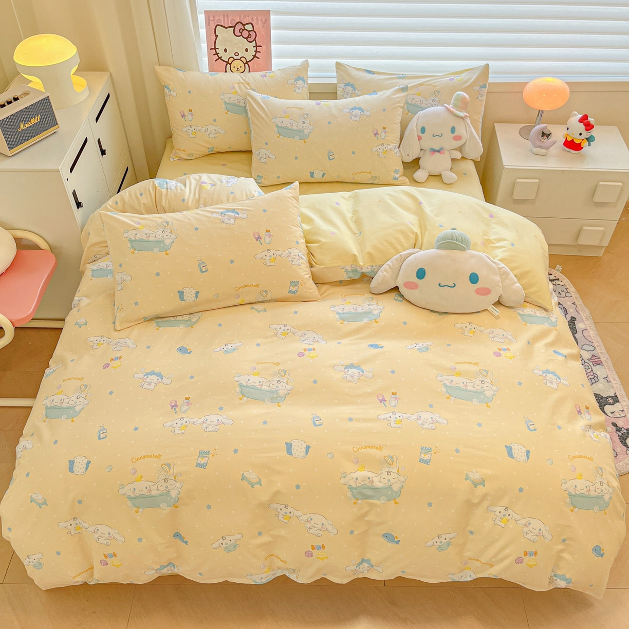 91家纺网 家纺一手货源 找家纺 暮思家居 2026新款正版授权三丽鸥全棉纯棉四件套系列-第二批 蝴蝶结大耳狗