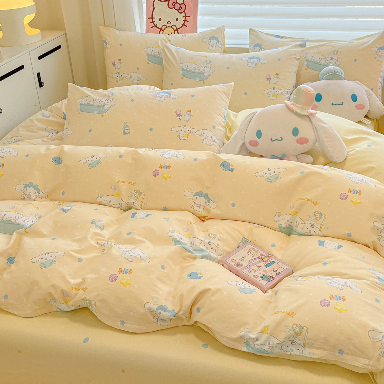 91家纺网 家纺一手货源 找家纺 暮思家居 2026新款正版授权三丽鸥全棉纯棉四件套系列-第二批 蝴蝶结大耳狗