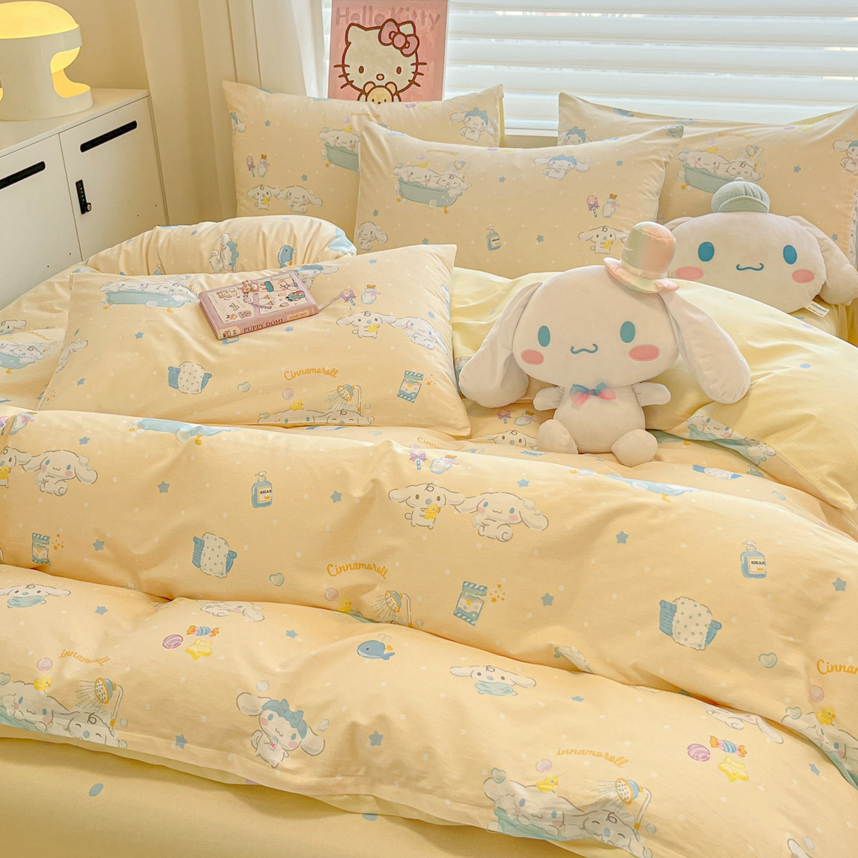 91家纺网 家纺一手货源 找家纺 暮思家居 2026新款正版授权三丽鸥全棉纯棉四件套系列-第二批 蝴蝶结大耳狗