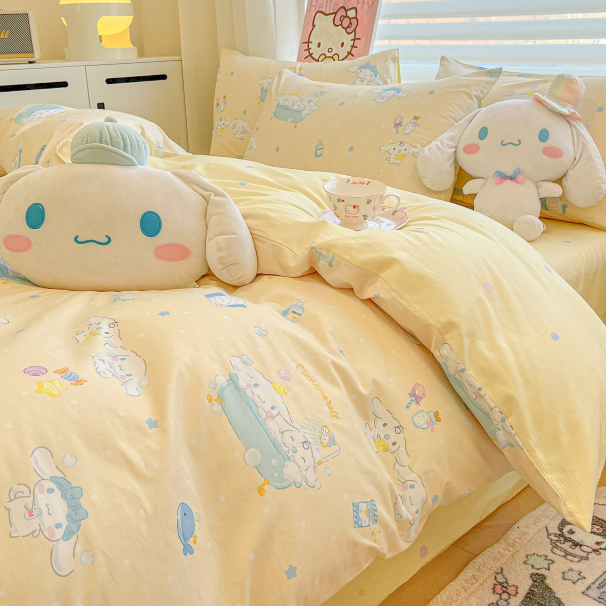 91家纺网 家纺一手货源 找家纺 暮思家居 2026新款正版授权三丽鸥全棉纯棉四件套系列-第二批 蝴蝶结大耳狗