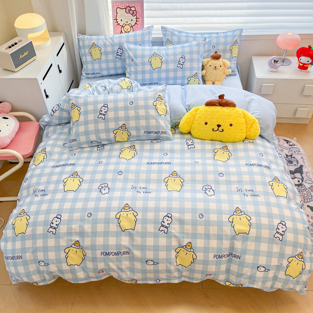 91家纺网 家纺一手货源 找家纺 暮思家居 2026新款正版授权三丽鸥全棉纯棉四件套系列-第二批 泡泡布丁狗