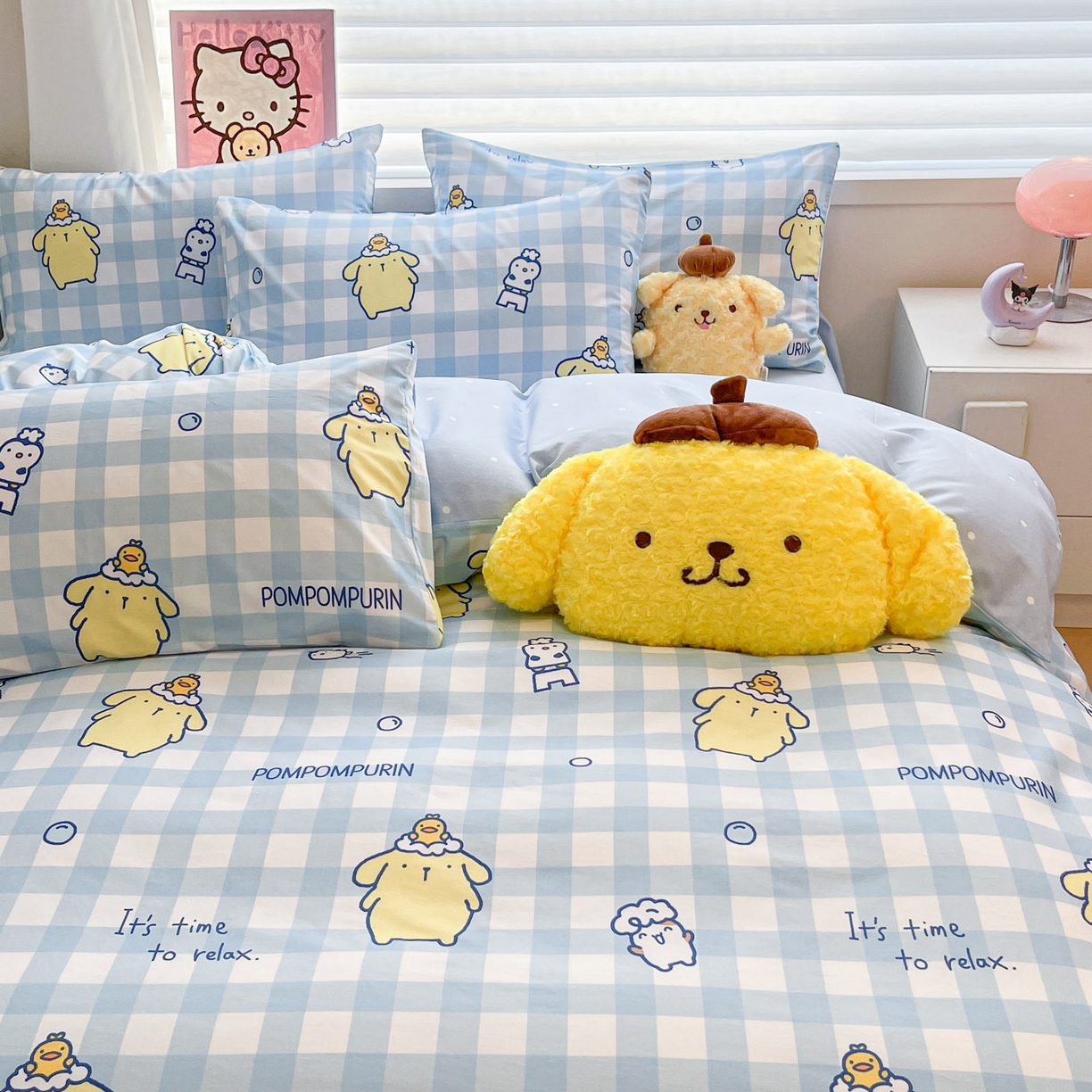 91家纺网 家纺一手货源 找家纺 暮思家居 2026新款正版授权三丽鸥全棉纯棉四件套系列-第二批 泡泡布丁狗