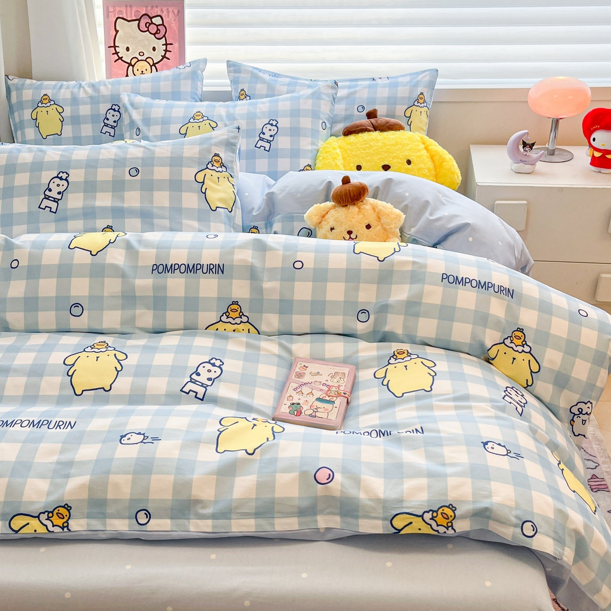 91家纺网 家纺一手货源 找家纺 暮思家居 2026新款正版授权三丽鸥全棉纯棉四件套系列-第二批 泡泡布丁狗