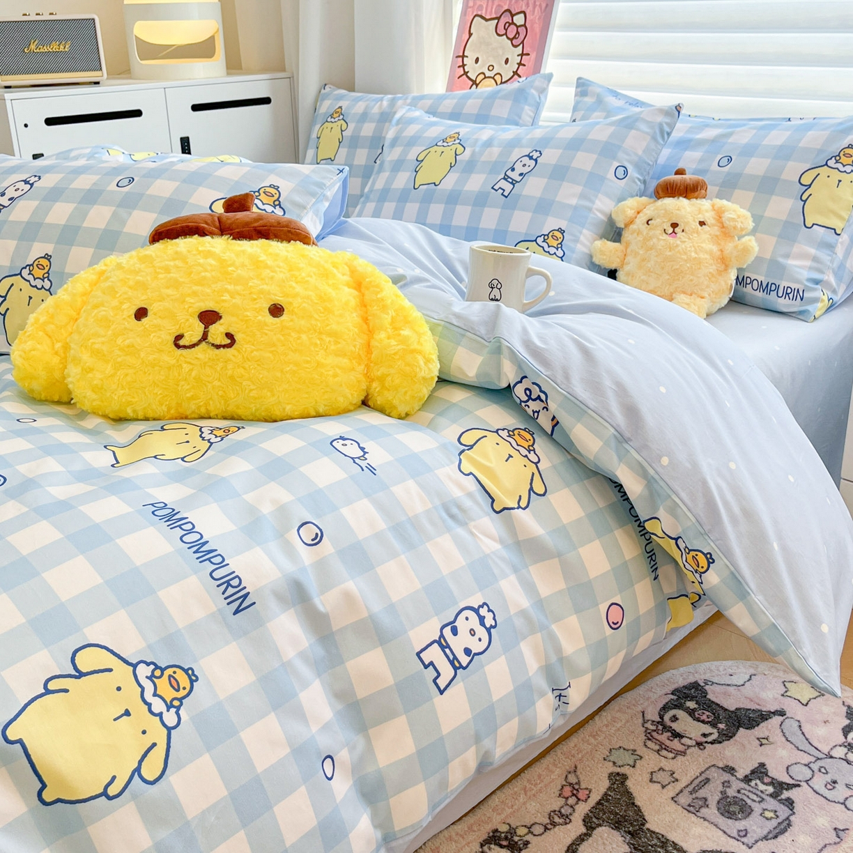 91家纺网 家纺一手货源 找家纺 暮思家居 2026新款正版授权三丽鸥全棉纯棉四件套系列-第二批 泡泡布丁狗