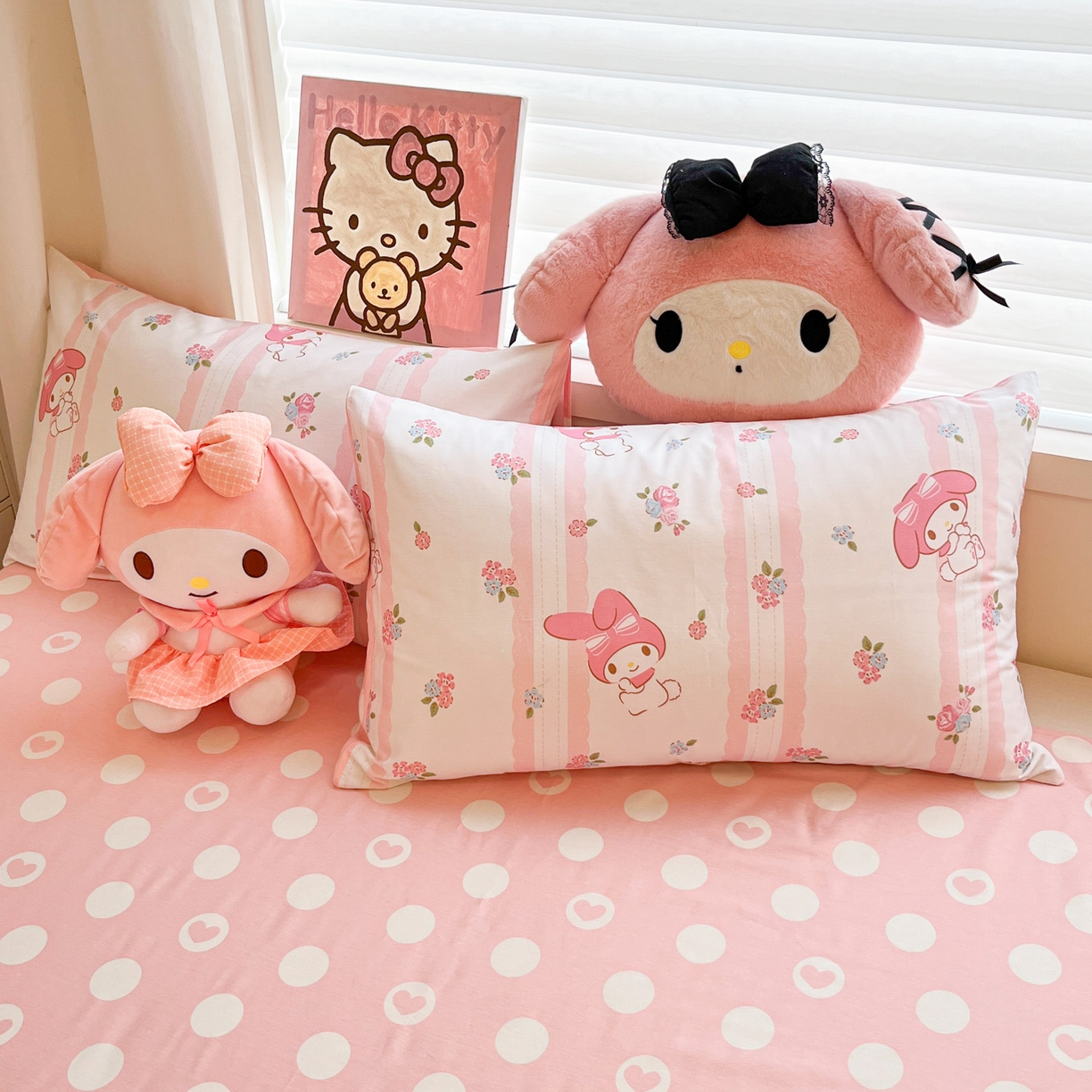 91家纺网 家纺一手货源 找家纺 暮思家居 2026新款正版授权三丽鸥全棉纯棉四件套系列-第二批 少女美乐蒂