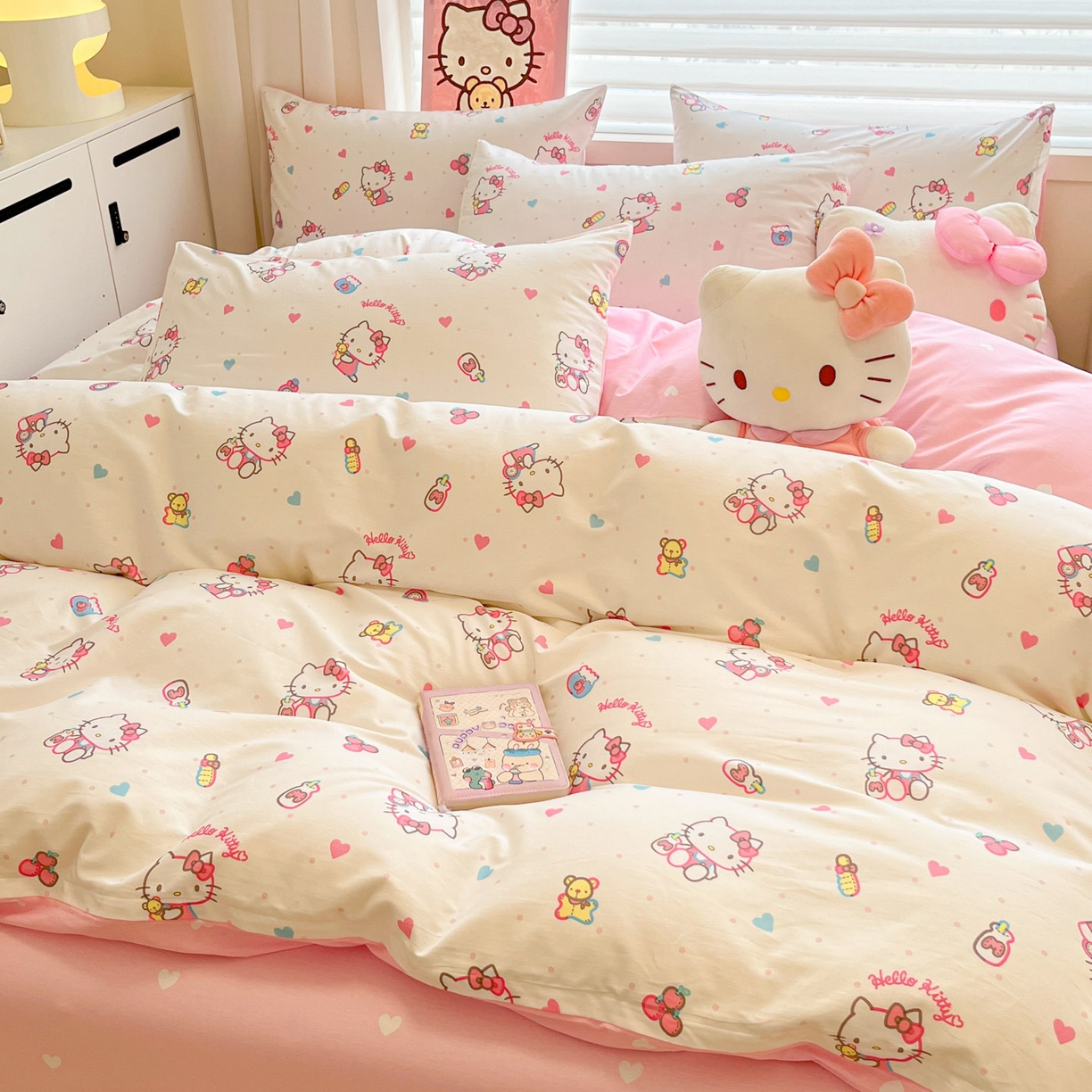 91家纺网 家纺一手货源 找家纺 暮思家居 2026新款正版授权三丽鸥全棉纯棉四件套系列-第二批 甜甜凯蒂