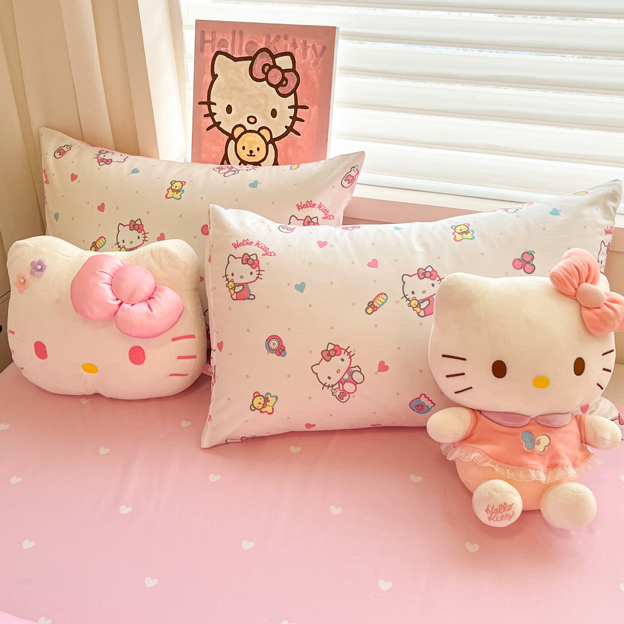 91家纺网 家纺一手货源 找家纺 暮思家居 2026新款正版授权三丽鸥全棉纯棉四件套系列-第二批 甜甜凯蒂