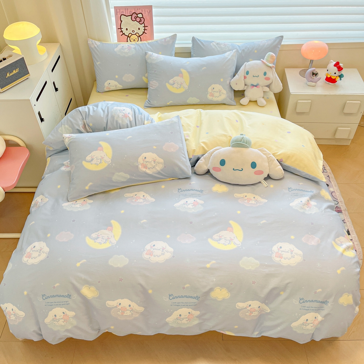 91家纺网 家纺一手货源 找家纺 暮思家居 2026新款正版授权三丽鸥全棉纯棉四件套系列-第二批 晚安大耳狗