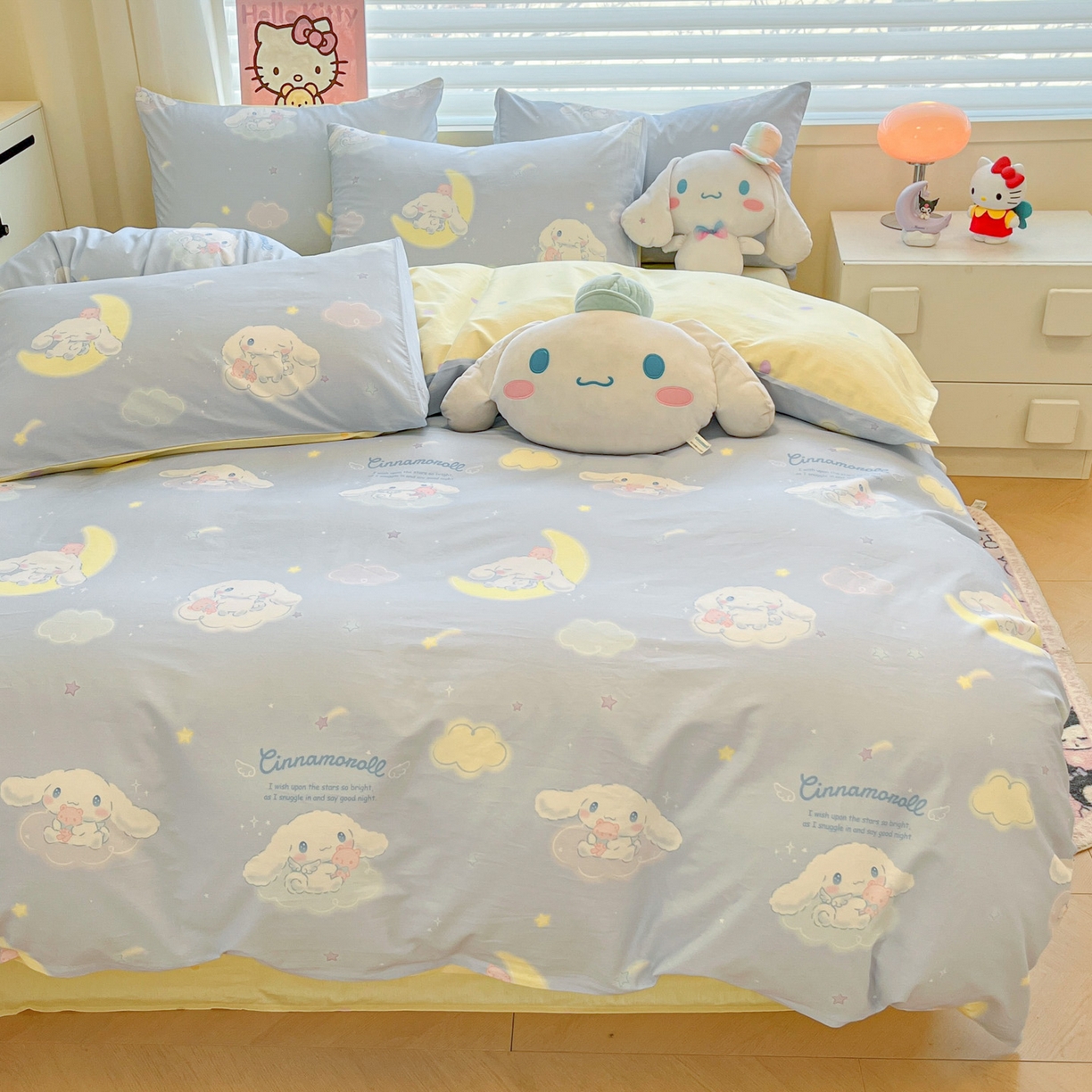 91家纺网 家纺一手货源 找家纺 暮思家居 2026新款正版授权三丽鸥全棉纯棉四件套系列-第二批 晚安大耳狗