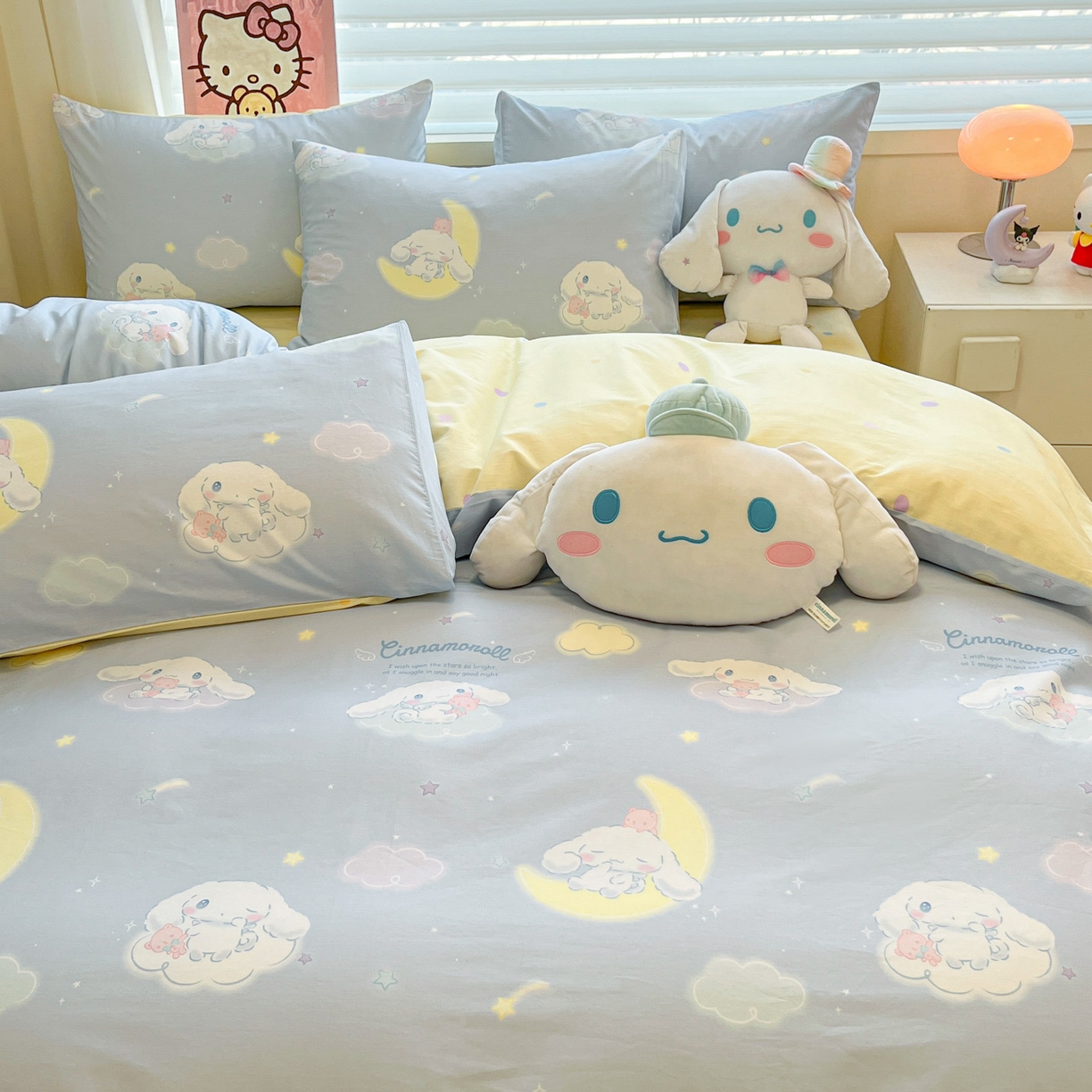 91家纺网 家纺一手货源 找家纺 暮思家居 2026新款正版授权三丽鸥全棉纯棉四件套系列-第二批 晚安大耳狗