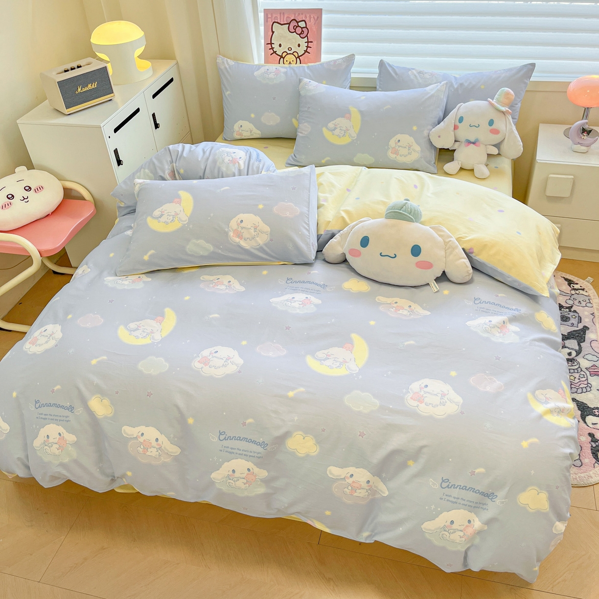 91家纺网 家纺一手货源 找家纺 暮思家居 2026新款正版授权三丽鸥全棉纯棉四件套系列-第二批 晚安大耳狗