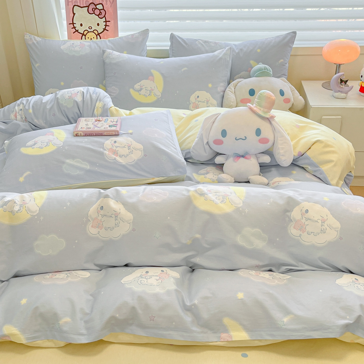 91家纺网 家纺一手货源 找家纺 暮思家居 2026新款正版授权三丽鸥全棉纯棉四件套系列-第二批 晚安大耳狗