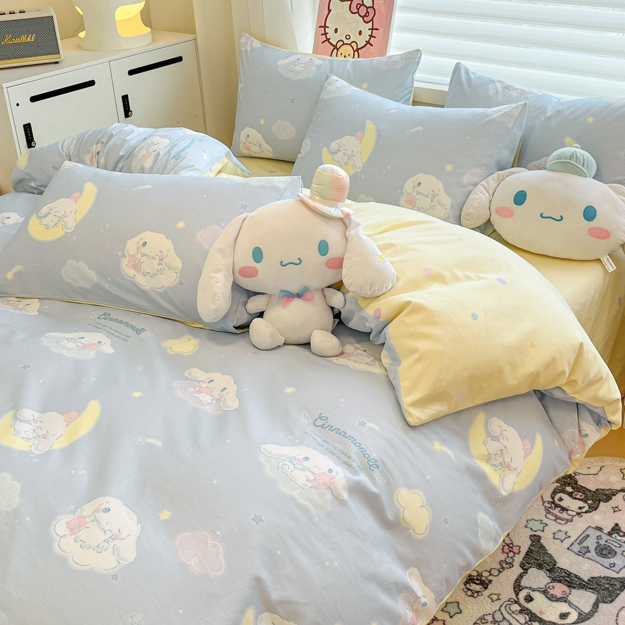 91家纺网 家纺一手货源 找家纺 暮思家居 2026新款正版授权三丽鸥全棉纯棉四件套系列-第二批 晚安大耳狗
