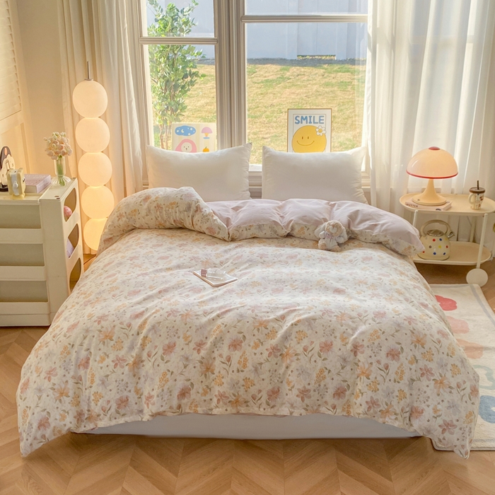 91家纺网 家纺一手货源 找家纺 朵安家纺 2026春夏新款12868全棉纯棉斜纹印花四件套 苏糖