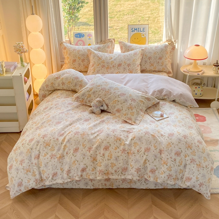 91家纺网 家纺一手货源 找家纺 朵安家纺 2026春夏新款12868全棉纯棉斜纹印花四件套 苏糖