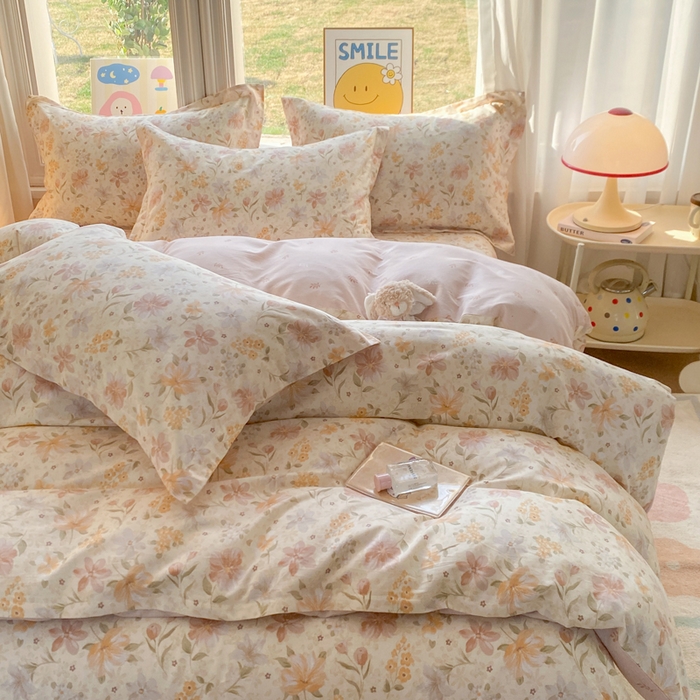 91家纺网 家纺一手货源 找家纺 朵安家纺 2026春夏新款12868全棉纯棉斜纹印花四件套 苏糖