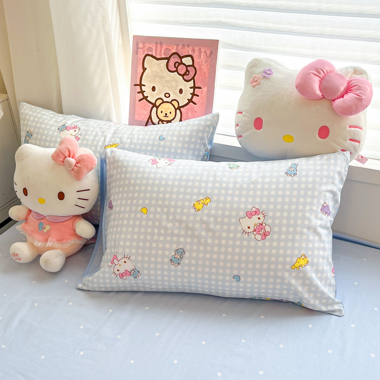 91家纺网 家纺一手货源 找家纺 暮思家居 2026新款正版授权三丽鸥全棉纯棉四件套系列-第二批 小熊KT