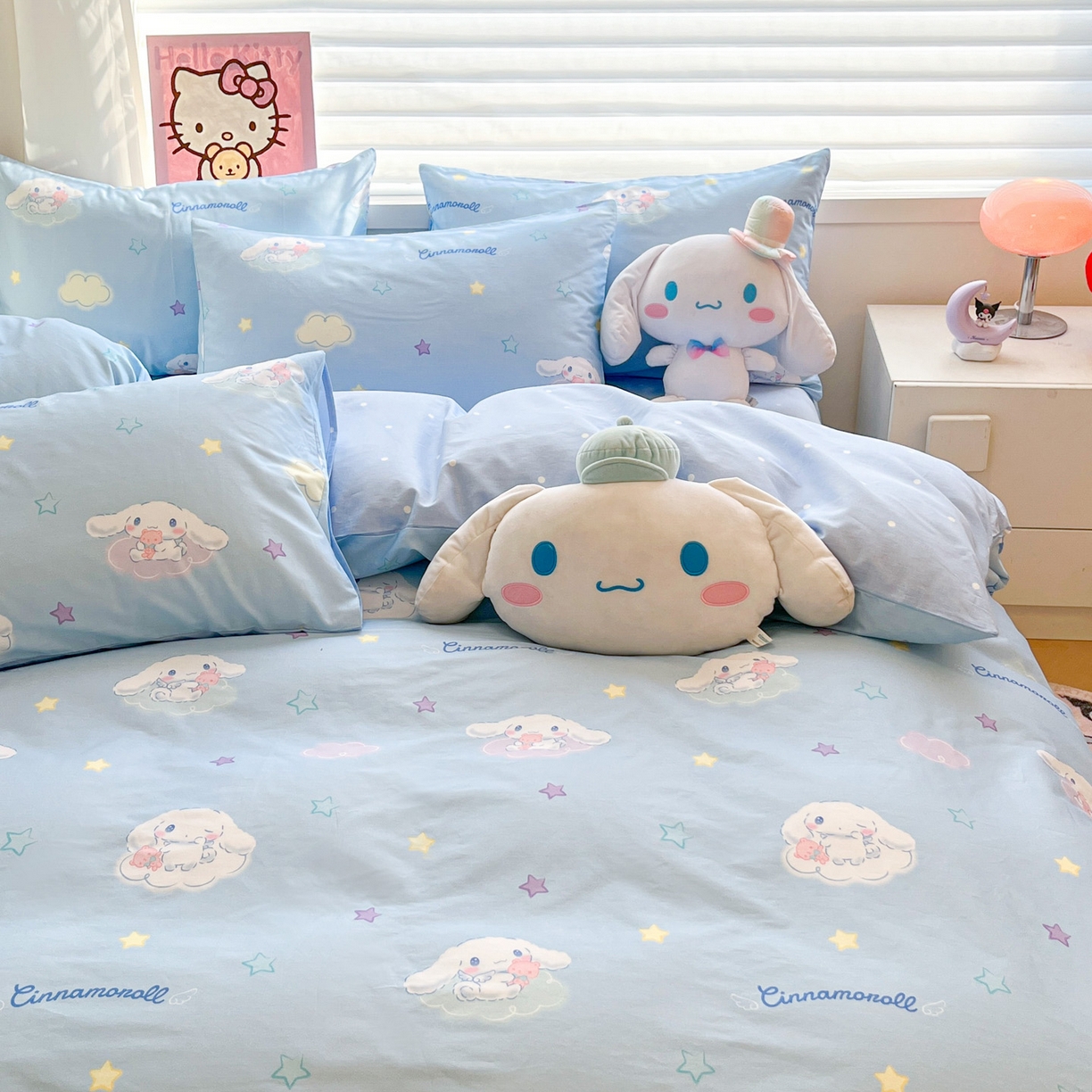 91家纺网 家纺一手货源 找家纺 暮思家居 2026新款正版授权三丽鸥全棉纯棉四件套系列-第二批 星空玉桂狗